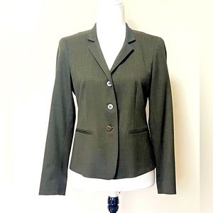 Layfette 148 NEW Green Wool Classic Semi-Fit 3 Button Closure Blazer Jacket 2